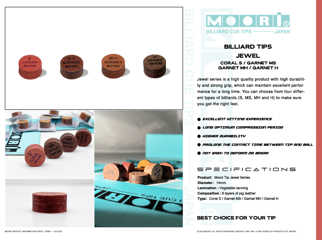 Moori Pool Cue Tip 8th Zone Int’l Inc