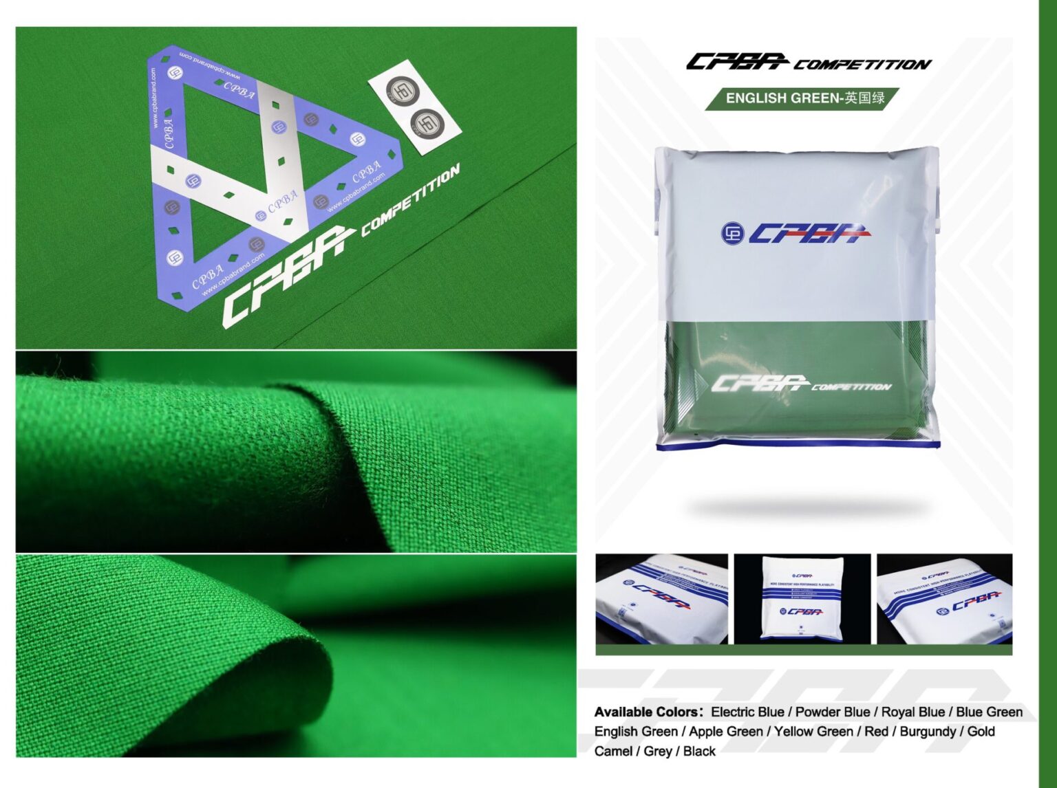 CPBA [Competition Grade] Professional Worsted Pool Table Cloth – Fast ...